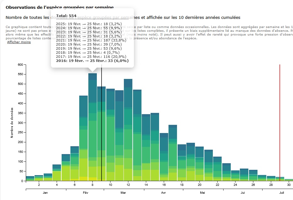 Statistiques Nyctale de Tengmalm